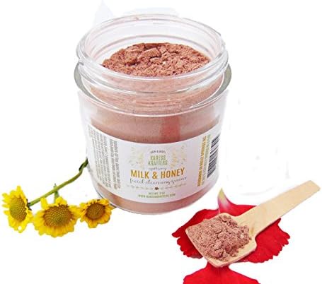 Milk & Honey Facial Cleansing Grains, Natural Facial Cleanser, Masque, Exfoliate, Natural Botanicals, Milk and Grains, Natural Skin Care by Karess Krafters Apothecary