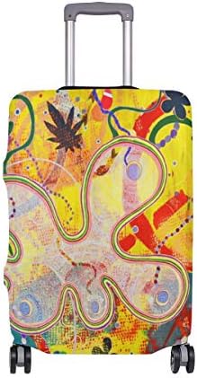 DEZIRO Abstract Yellow Painitng Luggage Cover Baggage Cover ONLY Cover