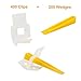 Yaekoo 400 Clips + 200 Wedges 600 Tiles Leveler Spacers Lippage Tile Leveling System DIY