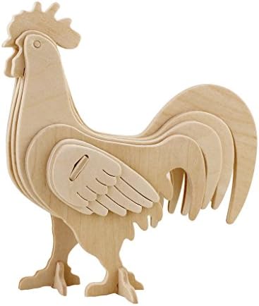 Wooden 3D Puzzle Chinese Zodiac Animal Rooster