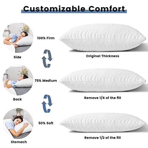ZonLi Cooling Memory Foam Pillow, 20"x 26" Side Sleeper Pillows