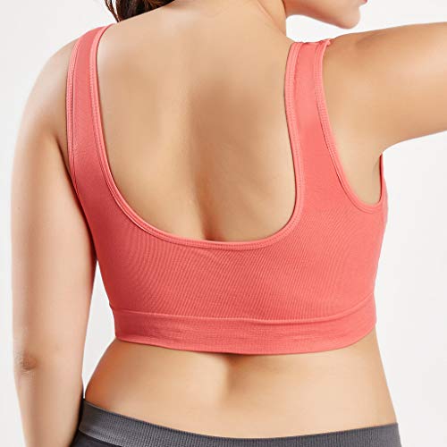 image for Emimarol Womens Plus Size Racerback Sports Bras Padded Seamless High I