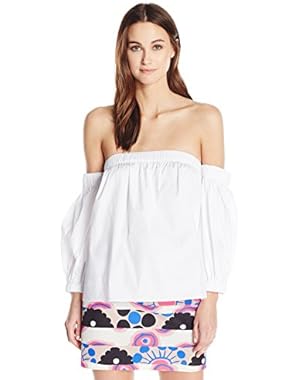 Women's Cotton Poplin Off the Shoulder Blouse