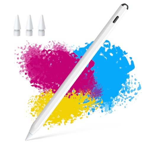 UGREEN 2 in1 Magnetic Charging Stylus Pen for Apple iPad Tilt Sensitivity Fast Type-C & Magnetic Charging Bluetooth Power Display Palm Rejection iPad Stylus Pencil for iPad 2018-2022, Pro, Air 3,4,5
