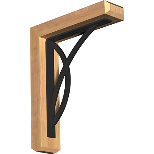 3 1/2"W x 16"D x 19"H Miller Craftsman Ironcrest Smooth Bracket, Western Red Ce…