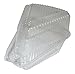 JA Kitchens Hinged, Clear Single-Slice Pie/Cake/Cheesecake Container (High Dome Lid) - 20 Pieces