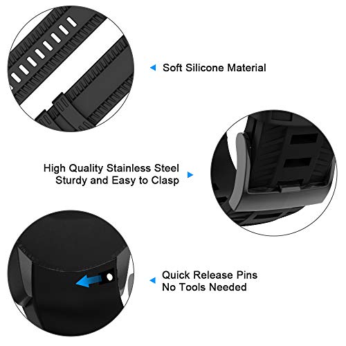 NotoCity Compatible Suunto 9 Band Soft Silicone Watch Strap for Suunto 9 GPS Baro Replacement Watch Band Sports for Men Women