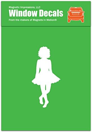 Irish Dancer Female Soft Shoe Car Window Decal White