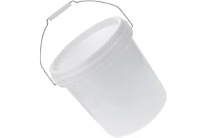 VALICLUD 5 Gallon Plastic Pail with Handle and Lid for Household and Industrial Use Storing Water and Cleanin