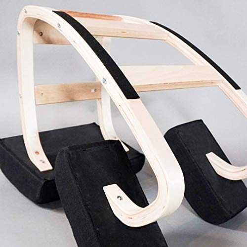 Sleekform Kneeling Chair | Rocking Ergonomic Wooden Knee Stool for Office & Home | Posture Correcting for Bad Backs, Neck Pain Relieving, Spine Tension Relief | Orthopedic Balancing Seat & Thick Knees - Thumbnail 6