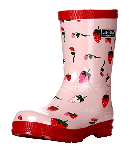 strawberry rain boots