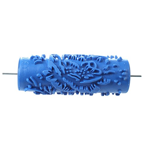 SODIAL(R) Empaistic 15cm Decoration Wall Paint Rollers Increased pattern Flowers For decoration machine - Blue