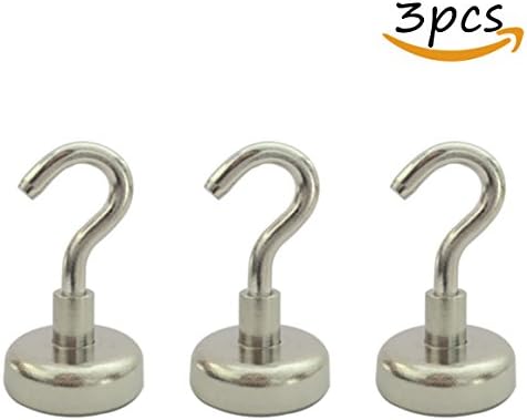 Anlian Neodymium Magnetic Hanging Hooks for Any Metallic Surface 3pcs