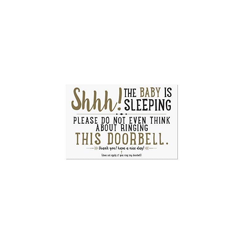 Artisan Owl Shhh! The Baby is Sleeping Door Magnet – 4×6 All Weather Made in The USA Magnet Sign (1 Magnet)