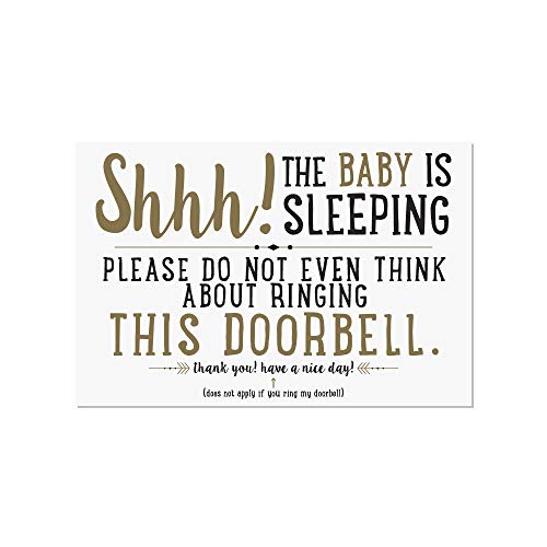 Artisan Owl Shhh! The Baby is Sleeping Door Magnet - 4x6 All Weather Made in The USA Magnet Sign (1 Magnet)