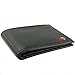 Alpine Swiss Men's RFID SAFE Men’s Leather Wallet Hybrid Bi-fold with Flip out ID, Black