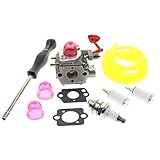 Carbhub WT-875 Carburetor for Craftsman Poulan Pro Blower BVM200C BVM200VS P200C GBV325 P325 with Fuel Line Filter Gasket Spark Plug Replace 545081855 WT-875 WT-875A