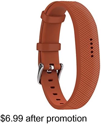 Huadea Fitbit Flex 2 Bands Replacement with Watch Buckle Comfortable Soft Silicone Wristband(Brown)