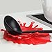 Flinelife 2 in 1 Spoon Utensil Holder Silicone Spoon Rest - RED