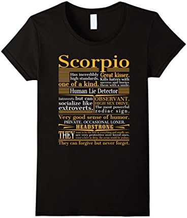 Women's Great Scorpio T-shirt Small Black