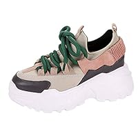 for Shoes,AIMTOPPY Women Casual Platform Sport Increase High Shoes Round Head Lace-UP Flat Sneakers