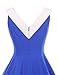 GownTown Womens 1950s Vintage Dress V-Neck Dresses Swing Stretchy Dresses
