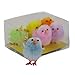 WEWILL Adorable Mini Vibrant Colors Easter Chicks - Box of 6 Party Decoration Easter Egg Bonnet Decoration Plush Chicks, 1.5-Inch(Style 3)