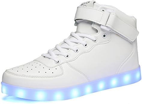 MOHEM ShinyNight High Top LED Shoes Light Up Shoes USB Charging Flashing Sneakers