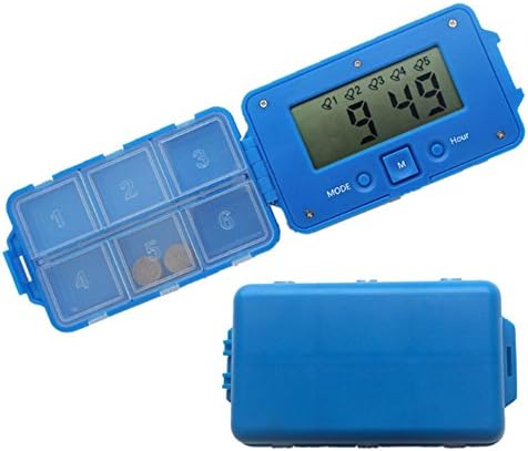 Portable 6 Compartments Alarm Clock Pill Dispenser Discoo Alarm Clock Pill Dispenser Pill Box Electronic Medication Reminder