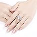 Newshe Size 5 7 10 Wedding Rings for Women Engagement Ring Band Sets 3ct Round Cz 925 Sterling Silver