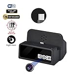 Fuvision Charging Station Hidden Camera WiFi with 20 Feet Invisible Night Vision 960P Motion Activated IP Camera and Invisible Camera Lens Smartphone Charger Hidden Cameras for Home[Micro USB Charger]