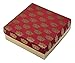 Lotus Printed Colorful Sweet Boxes for Indian Sweets, Cookies, Goodies, Mithai, Candy, Gift Boxes with Lids Bulk, Handmade Bulk Mithai Box, Favor Boxes for Wedding, 2.95x5.51 Inch (Pack of 4)