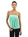 PattyBoutik Women Pleated Tube Top (Mint Green X-Large)