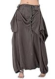 Outline Women's Original Brand Vintage Baggy Linen Loose Wide Leg Pants Grey