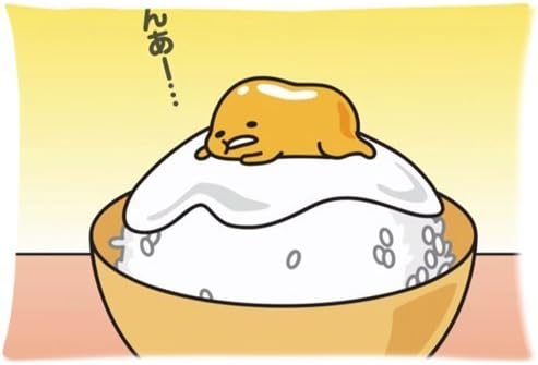 NOWCustom Decor Gudetama Zippered Pillow Cases 20x30 Twin Sides