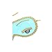 Utopiat Audrey Style Gift Boxed Sleep Mask in Blue Woman Inspired by BAT's