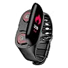 MINGRONG 2 in 1Smart Uhr mit Bluetooth Kopfhörer Pulsmesser Smart Wristband Fitness Tracker Armband