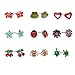 Aganippe 9 Pairs Cute Fruit Animal Stud Earring Sets For Girls kids, hypoallergenic