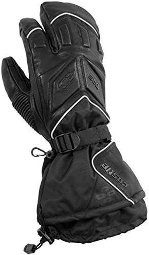 Castle X TRS 3-Finger Mitt Mens Snowmobile Mitt Black 2XL