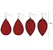 2 Pairs Teardrop Leather Earrings Petal Leaf Drop Earrings for Women