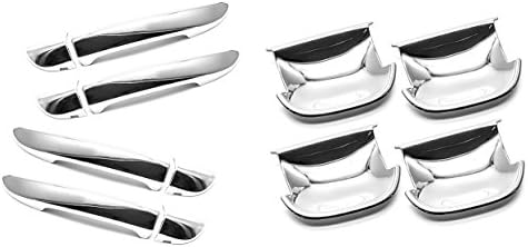 Sizver Chrome Door Handles + Bowls Covers For Volkswagen Passat B6