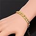 U7 Jewelry 18K Gold Plated Men's Figaro Chain Bracelet,9MM,20CM