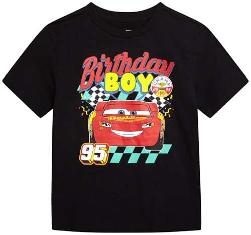 Disney Mickey Mouse Birthday Boy Shirt - Crew Neck Short Sleeve Graphic Tees Boys Birthday Shirt (Sizes: 3T-7)