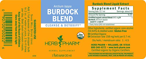 image for Herb Pharm Certified Organic Burdock Blend Liquid Extract to Support C