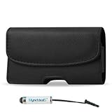 Premium Leather Case for Xiaomi Mi Max 2, Mi Max, Lenovo PHAB2, PHAB2 Plus, honor Note 8, with Belt Clip, Belt Loops + MYNETDEALS Stylus