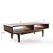 Posh Pollen Diego Mid-Century Modern Coffee Table, Walnut