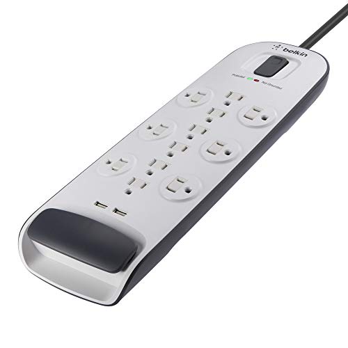 Belkin USB Power Strip Surge Protector 12 AC Multiple Outlets & 2 USB