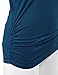 Made By Johnny MBJ WT1036 Womens V Neck 3/4 Sleeve Dolman Top with Side Shirring XXL Teal