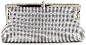 HMaking Soft Clutch Women Crystal Clutch Evening Bag( Sliver)