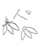 Hestya 3 Pairs Ear Jacket Stud Lotus Flower Earrings for Women and Girls (Silvery and Golden)
